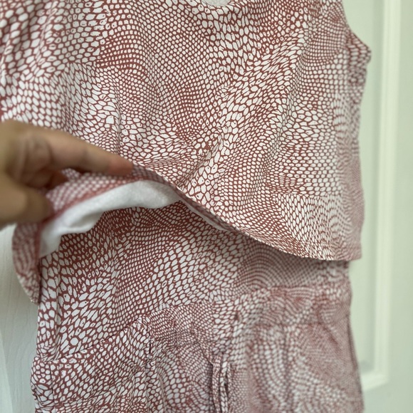 Halston Studio Pink & White Print Romper S - Picture 6 of 13